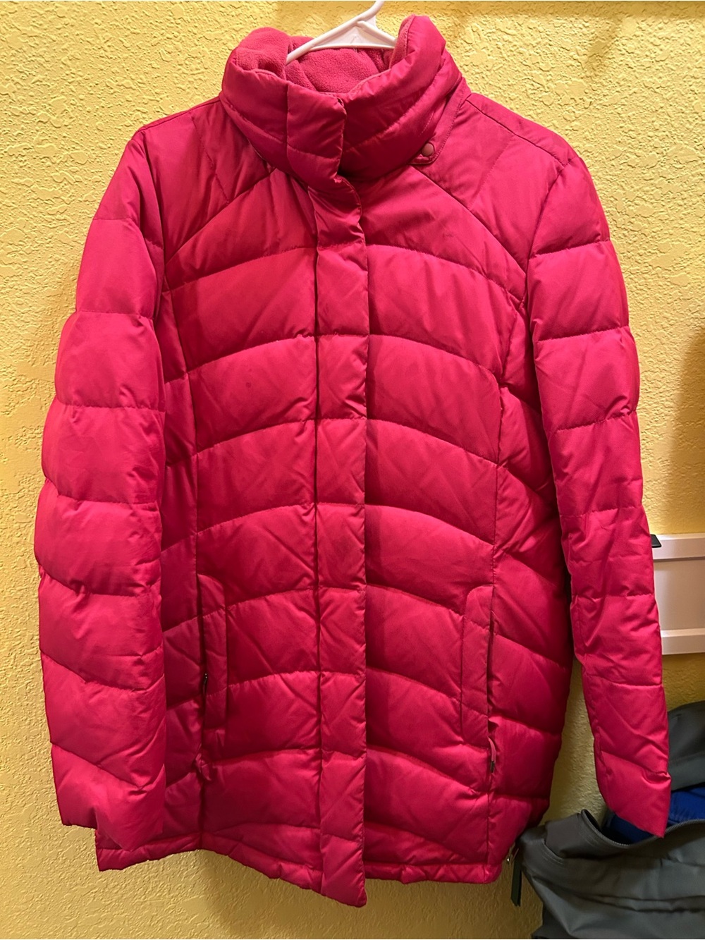Lands' End Women's Pink Quilted Puffer Coat